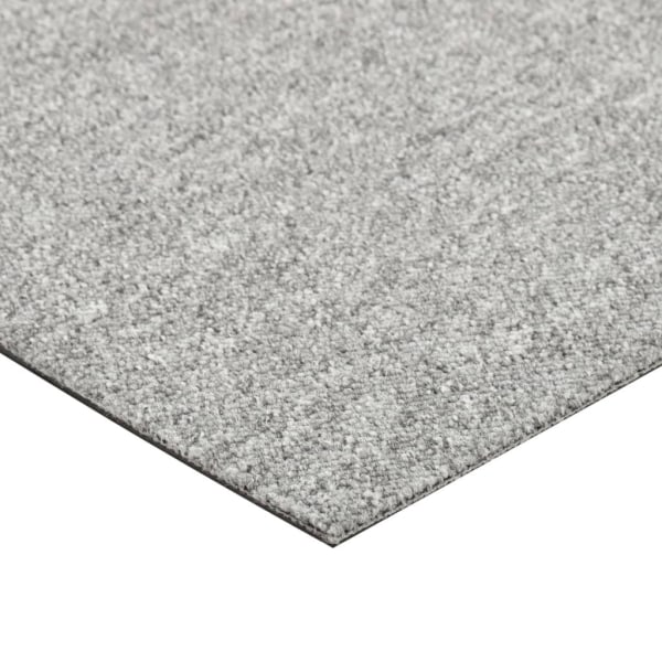 vidaXL Textilplattor 20 st 5 m² 50x50 cm ljusgrå grå
