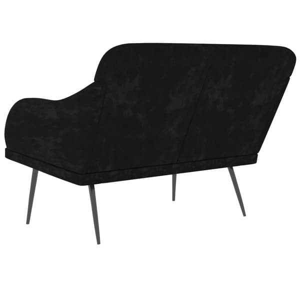 vidaXL Bänk svart 110x76x80 cm sammet art