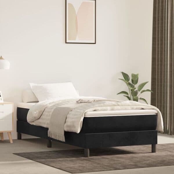 vidaXL Sängram svart 80x200 cm sammet Svart
