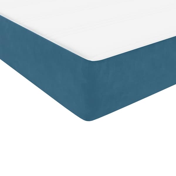 vidaXL Ramsäng med madrass mörkblå 80x210 cm sammet Blå