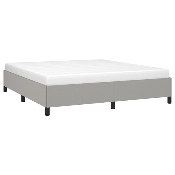 vidaXL Sängram ljusgrå 160x200 cm tyg Grå