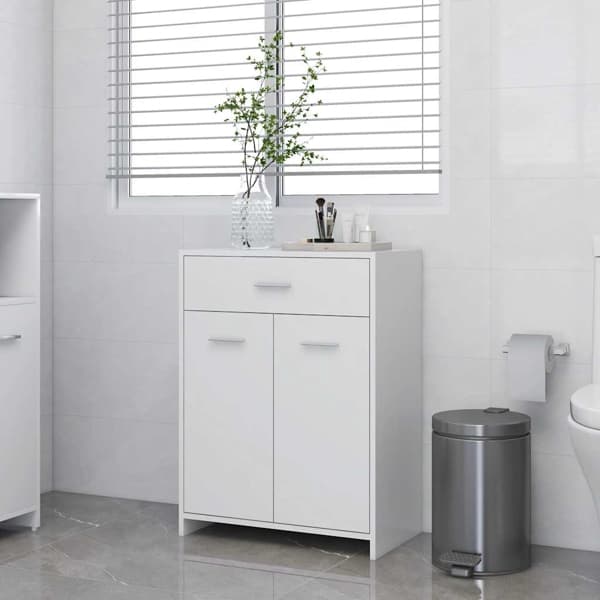 vidaXL Badrumsskåp vit 60x33x80 cm konstruerat trä Vit
