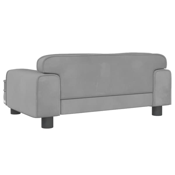 vidaXL Hundbädd ljusgrå 70x45x30 cm sammet Grå