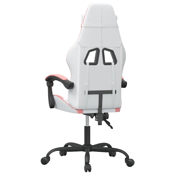 vidaXL Gamingstol vit och rosa konstläder Rosa
