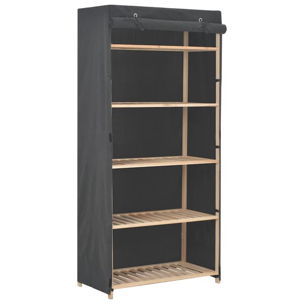 vidaXL Garderob 79x40x170 cm grå tyg grå