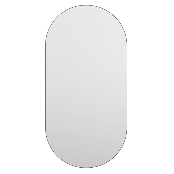 vidaXL Spegel med LED-lampor 60x30 cm glas oval Silver