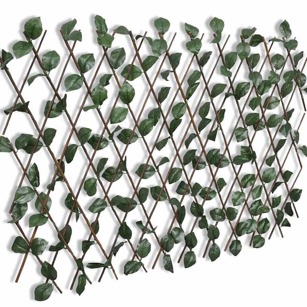 vidaXL Trädgårdsstaket Utdragbart Vide 180x90 cm 5-pack Brun