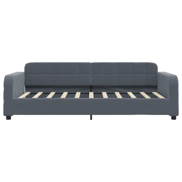 vidaXL Dagbädd utdragbar mörkgrå 90x190 cm sammet Grå