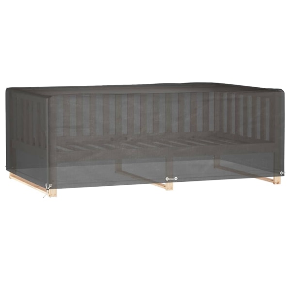 vidaXL Överdrag för trädgårdsmöbler 12 ölj. 213x132x75 cm rektangulärt Svart
