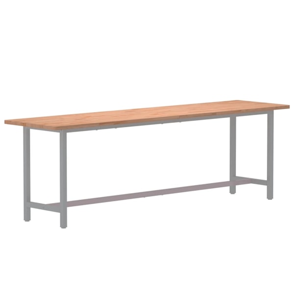 vidaXL Bordsskiva 220x55x2,5 cm massivt bokträ Brun