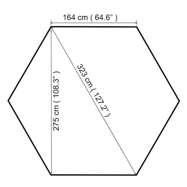 vidaXL Paviljong hexagonal 323x265 cm beige Beige