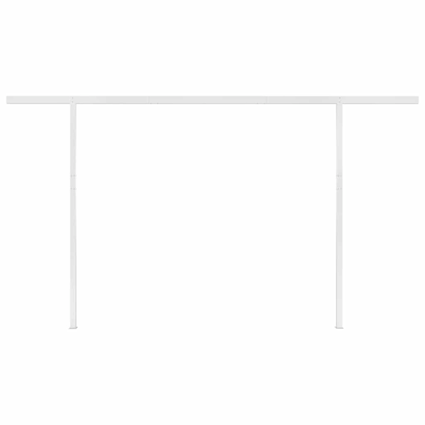 vidaXL Markis med LED manuellt infällbar 4x3 m gräddvit Creme