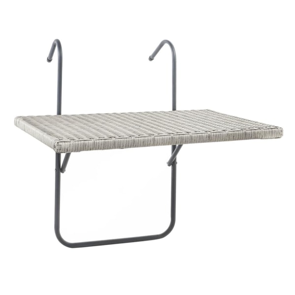 HI Fällbart balkongbord korgutseende 60x40 cm grå Grå