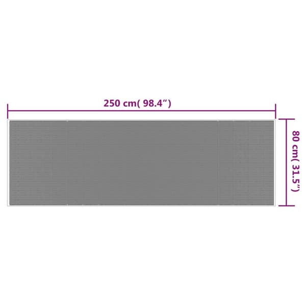 vidaXL Trädgårdsmatta grå och vit 80x250 cm vändbar Grå