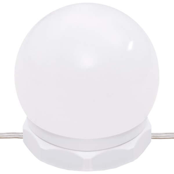 vidaXL Sminkbord LED vit konstruerat trä Vit