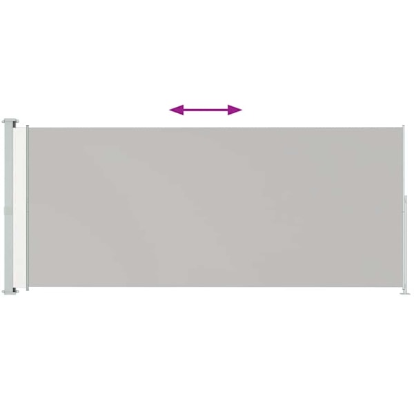 vidaXL Infällbar sidomarkis 220x500 cm grå grå