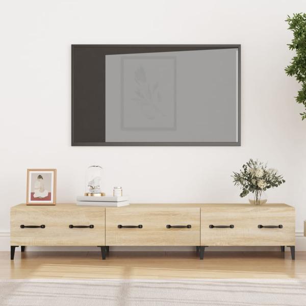 vidaXL Tv-bänk sonoma-ek 150x34,5x30 cm konstruerat trä Brun