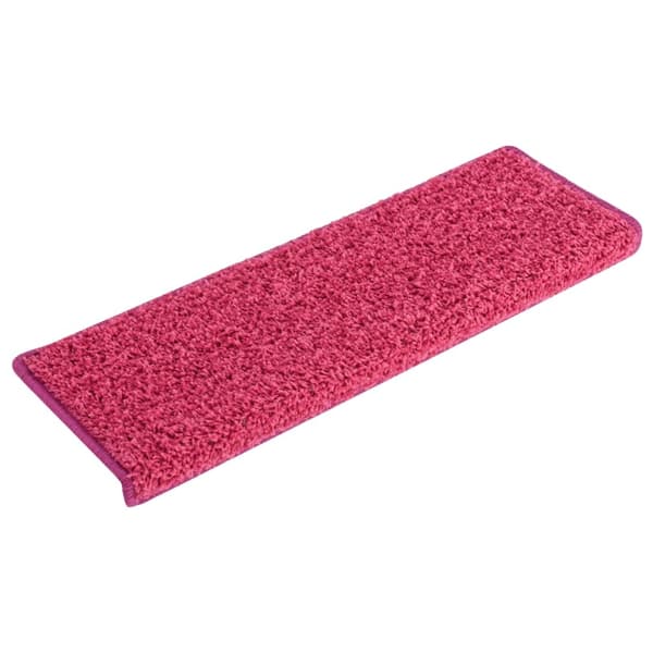 vidaXL Trappmattor 15 st 65x21x4 cm rosa rektangulär kant Rosa