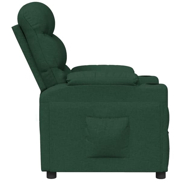 vidaXL Reclinerfåtölj mörkgrön tyg Grön