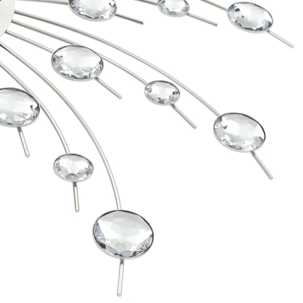 vidaXL Väggklocka med Quartz-urverk 50 cm modern design Silver