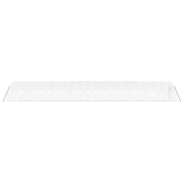 vidaXL Växthus med stålram vit 90 m² 18x5x2,3 m Vit