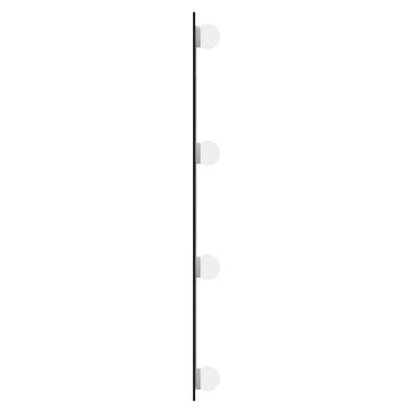 vidaXL Väggspegel med LED-belysning 50x80 cm glas rektangulär Silver