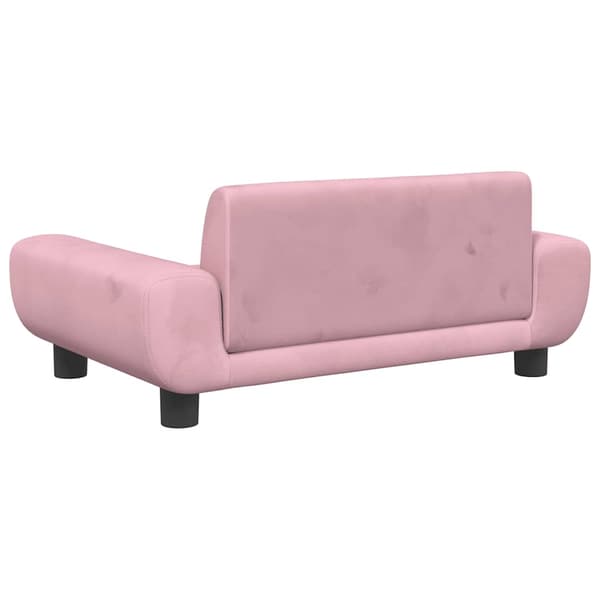 vidaXL Barnsoffa rosa 70x45x33 cm sammet Rosa