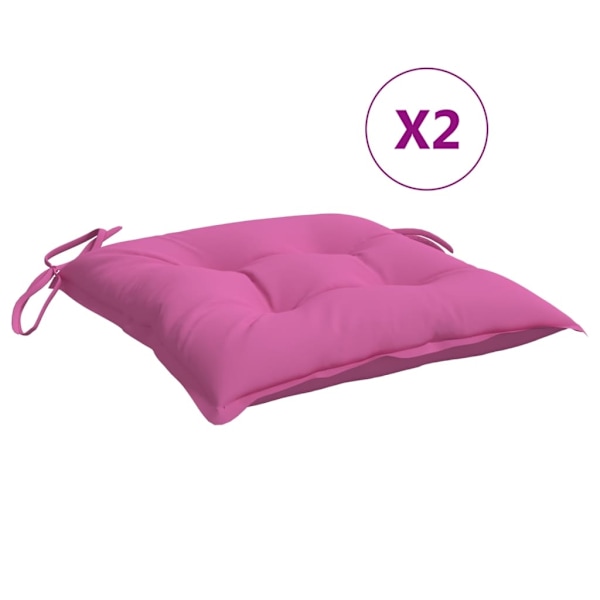 vidaXL Stolsdynor 2 st rosa 50x50x7 cm oxfordtyg Rosa