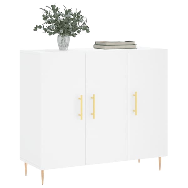 vidaXL Skänk vit 90x34x80 cm konstruerat trä Vit