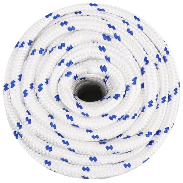 vidaXL Båtlina vit 20 mm 50 m polypropylen Vit