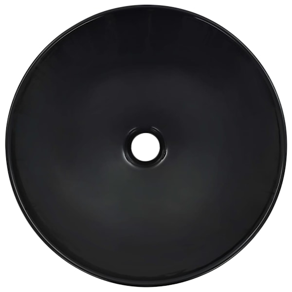 vidaXL Handfat 41x12,5 cm keramik svart Svart