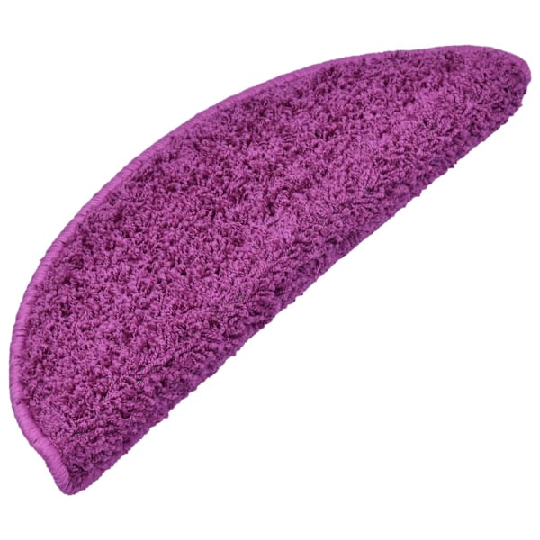 vidaXL Trappstegsmattor 15 st violett 65x21x4 cm Lila