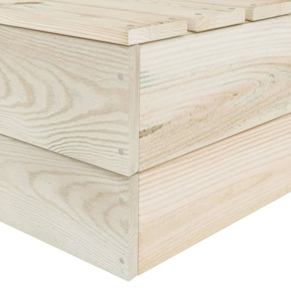 vidaXL Pallsoffa 2-sits impregnerat granträ Brun