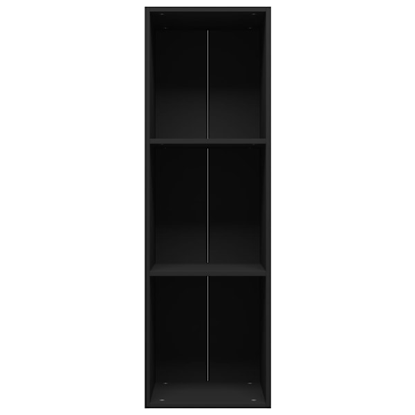 vidaXL Bokhylla/tv-bänk svart 36x30x114 cm konstruerat trä Svart