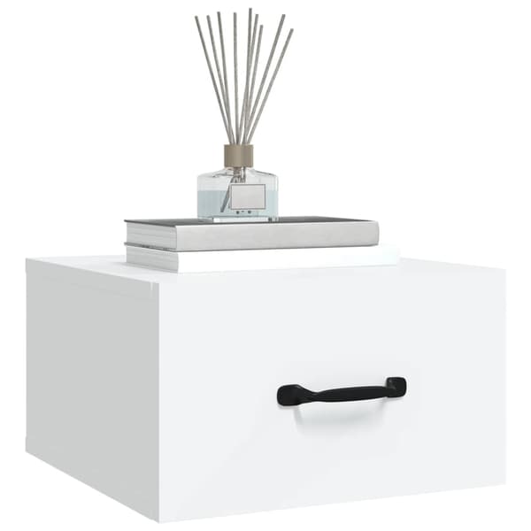 vidaXL Väggmonterade sängbord 2 st vit 35x35x20 cm Vit