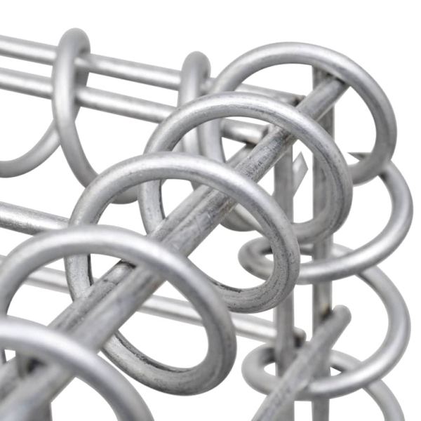 vidaXL Hexagonal planteringsgabion upphöjd 160x140x100 cm Silver