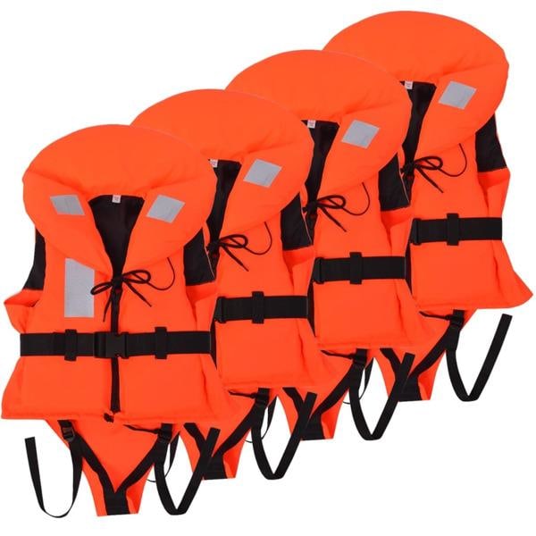 vidaXL Räddningsväst för barn 4 st 100 N 20-30 kg Orange