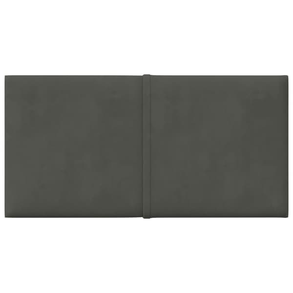 vidaXL Väggpaneler 12 st mörkgrå 30x15 cm sammet 0,54 m² Grå