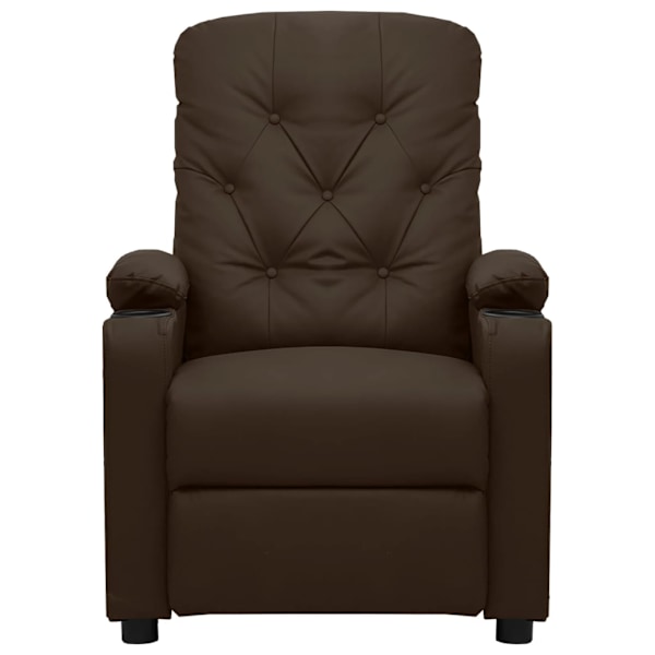 vidaXL Reclinerfåtölj brun konstläder Brun