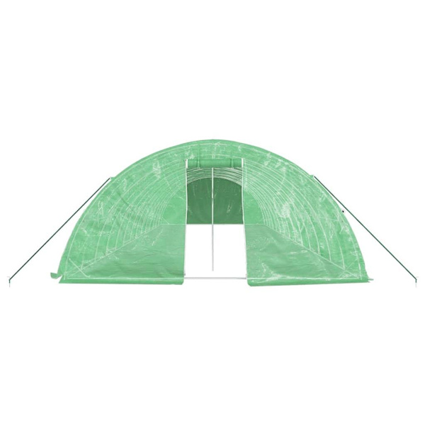 vidaXL Växthus med stålram grön 70 m² 14x5x2,3 m Grön