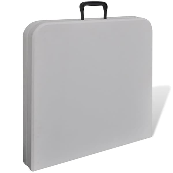 vidaXL Trädgårdsbord hopfällbar 122 cm Vit Vit
