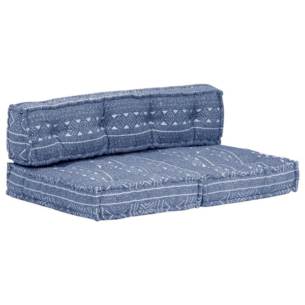 vidaXL Puff indigo tyg Blå