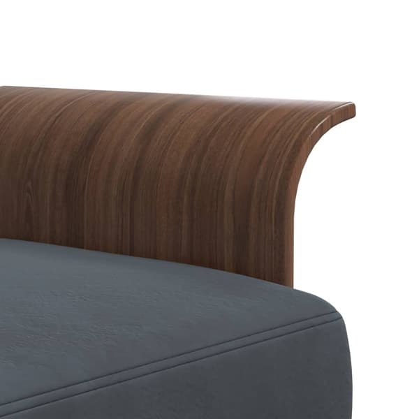 vidaXL L-formad bäddsoffa mörkgrå 279x140x70 cm sammet Grå