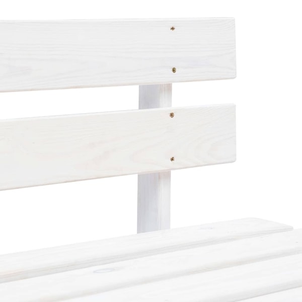 vidaXL Mittensektion till pallsoffa vit impregnerad furu Vit