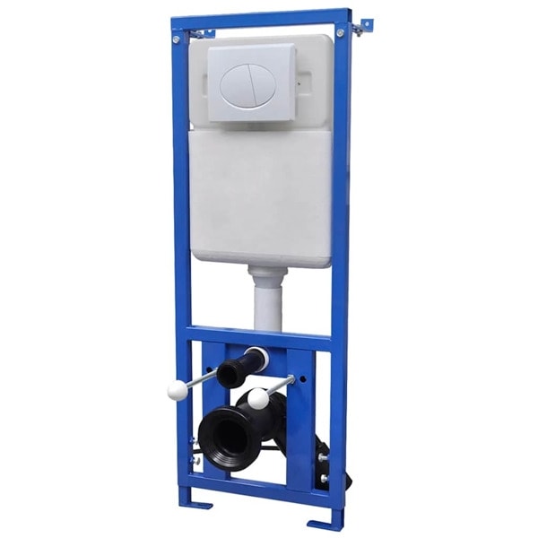 vidaXL Dold hög cistern 11 L 41x14x(110-125) cm Vit