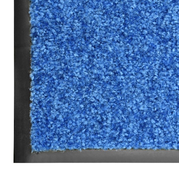 vidaXL Dörrmatta tvättbar blå 90x120 cm Blå