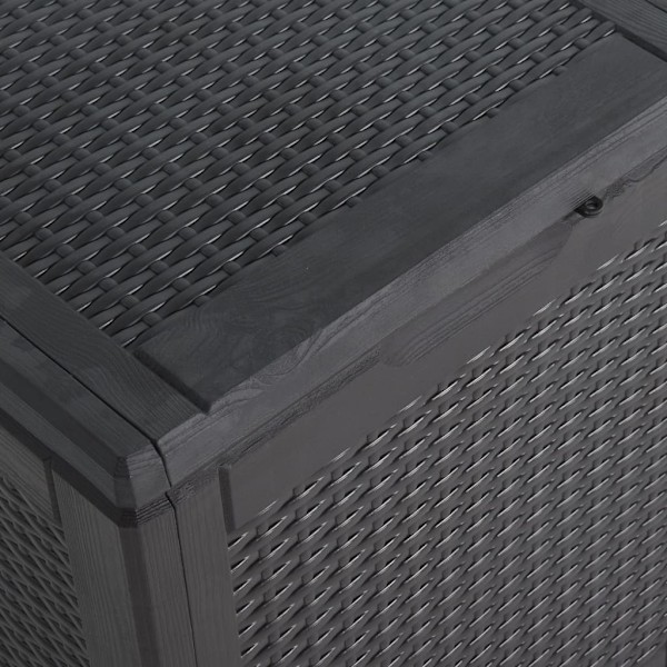 vidaXL Dynbox 90 liter svart PP-rotting Svart