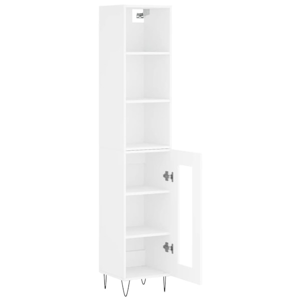 vidaXL Högskåp vit 34,5x34x180 cm konstruerat trä Vit