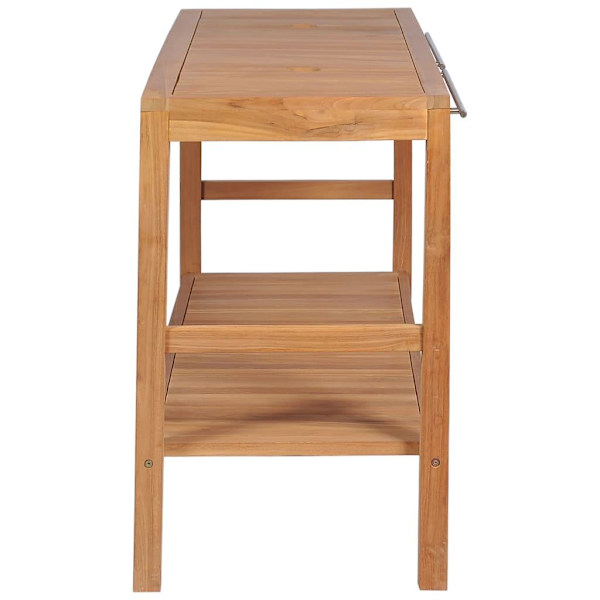 vidaXL Badrumsunderskåp massiv teak 132x45x75 cm Brun