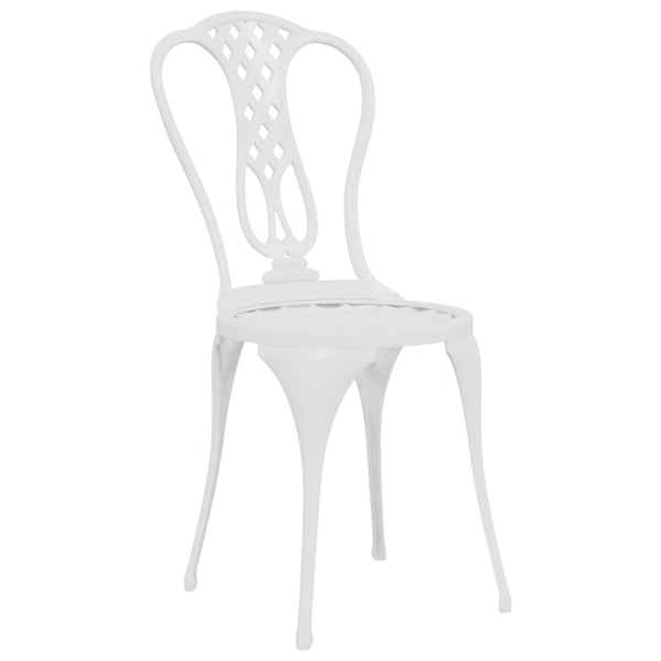 vidaXL Caféset 3 delar gjuten aluminium vit Vit